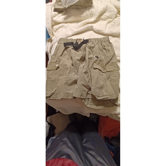 Mossy Oak Fishing Shorts Mens 34 Beige Cargo‎ Pockets  Flexible - Picture 1 of 7